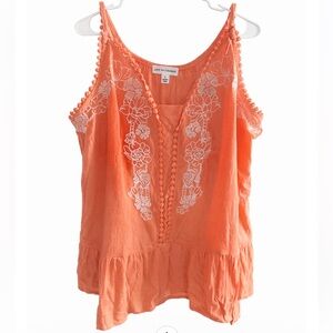 Love on a Hanger Coral Embroidered Blouse